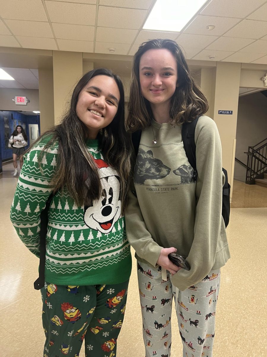Samantha Wolf 24 and Ally Pellegrini 24 enjoy the out of uniform day!